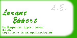 lorant eppert business card