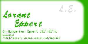lorant eppert business card